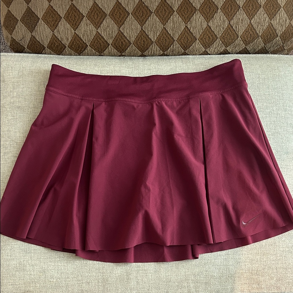 Nike Maroon Pleated Skirt